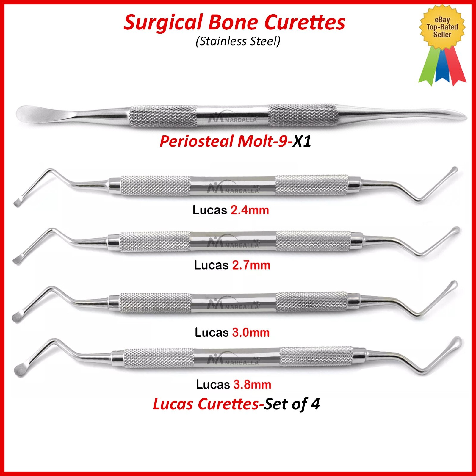Surgical Curettes Bone Curettes-Lucas+Molt No 9 Surgical Restorative Tool Lab