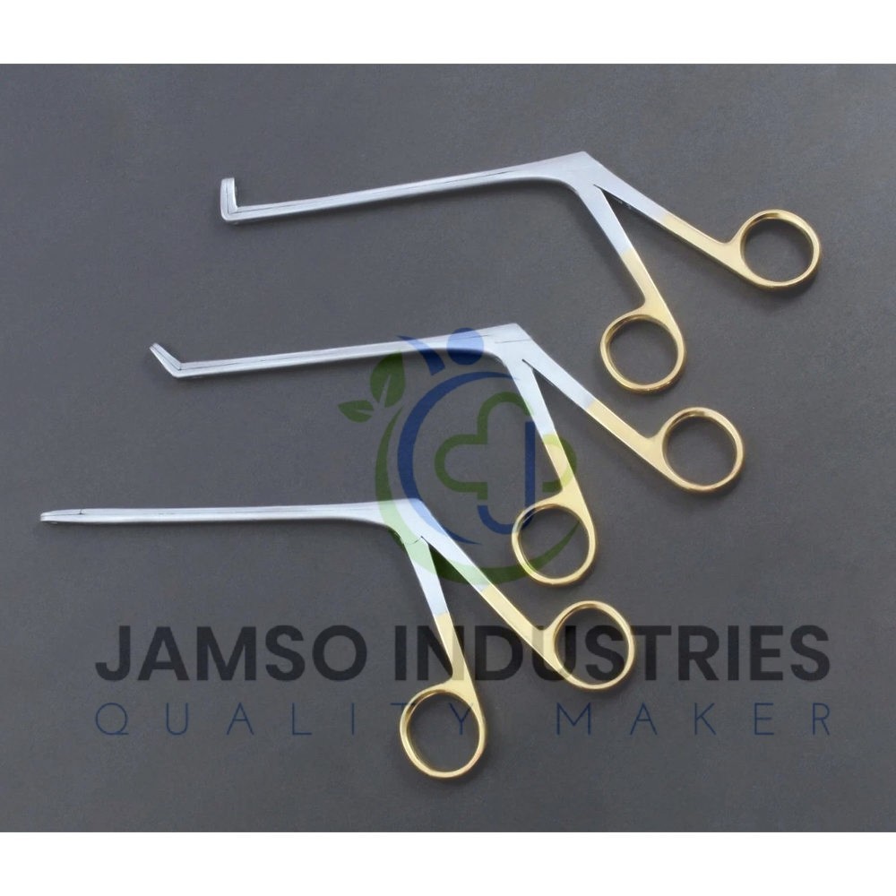 ENDOSCOPIC NASAL FORCEPS SET – 3 PIECES STRAIGHT, 45° & 90° | 140 mm FESS SURGIC