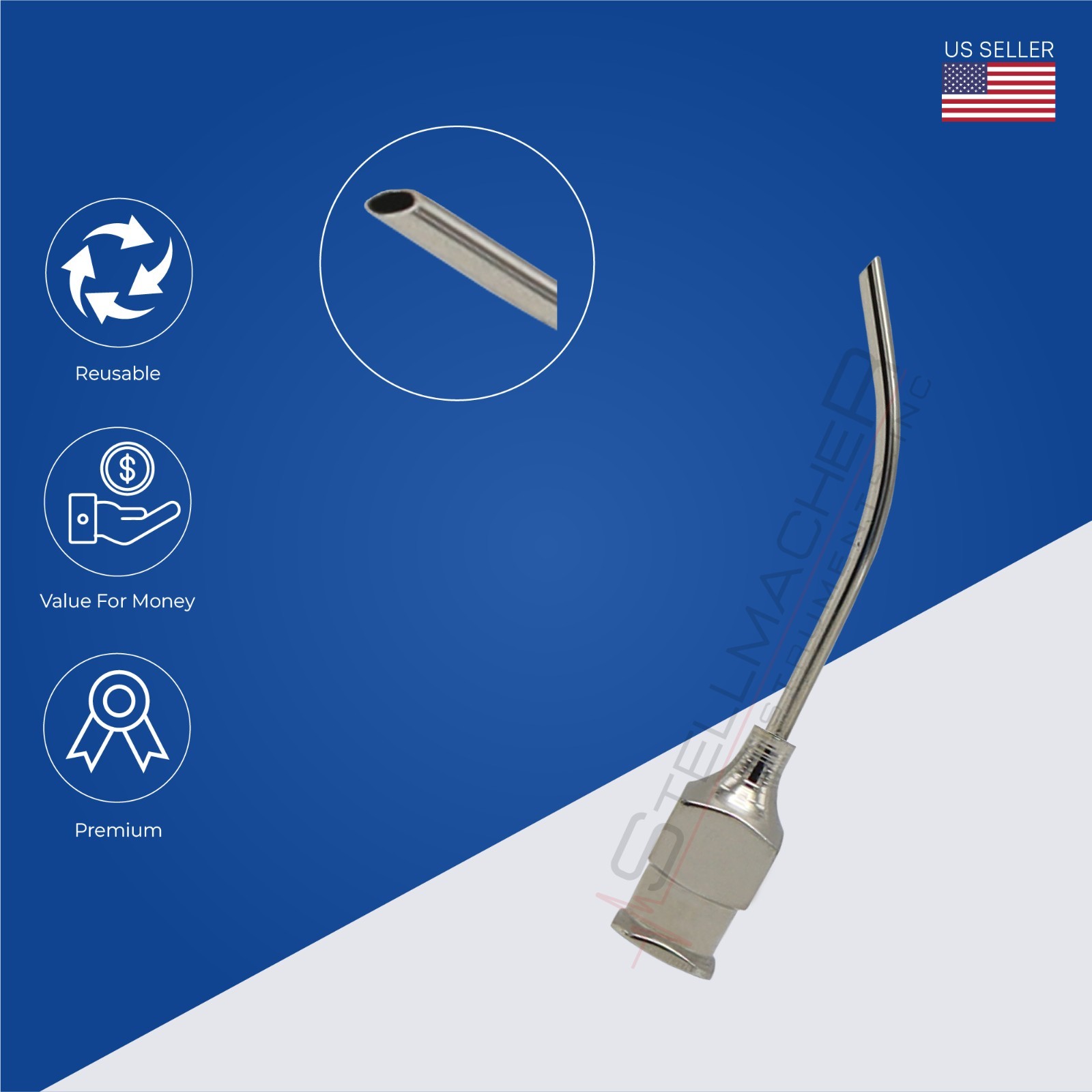Aspiration Cannula 1.1mm Stainless Steel Surgical Ophthalmic Instruments
