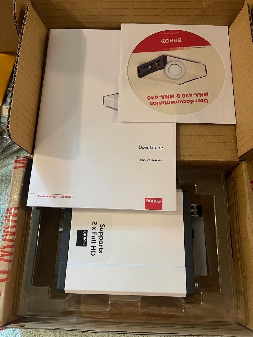 Barco MNA-420 ENC HDMI V2 AV-IP Adapter AND BARCO MNA-4X0 PSU