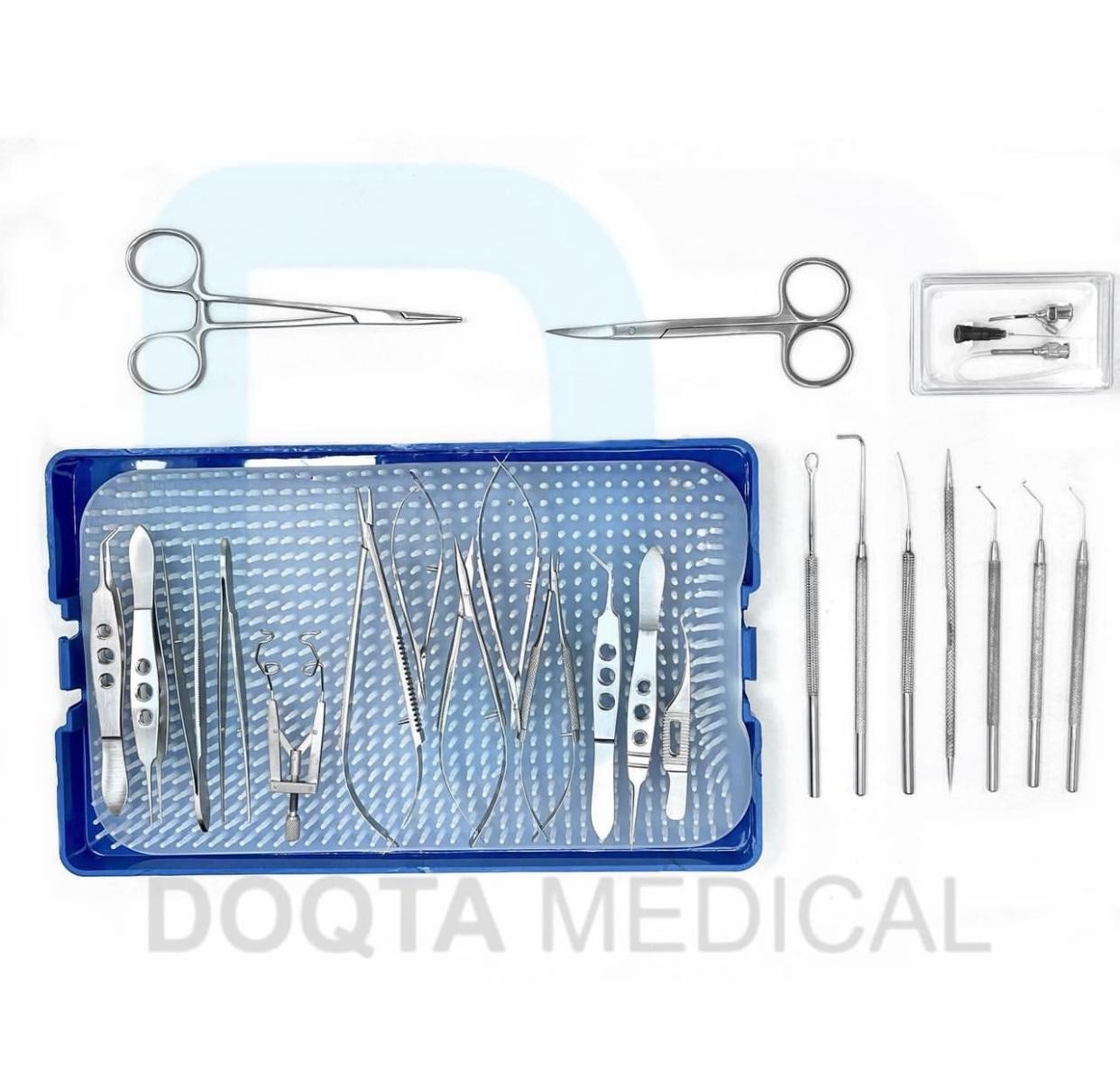 GERMAN 27 Pcs Ophthalmic Cataract Eye Micro Surgery Surgical Instruments SET Kit