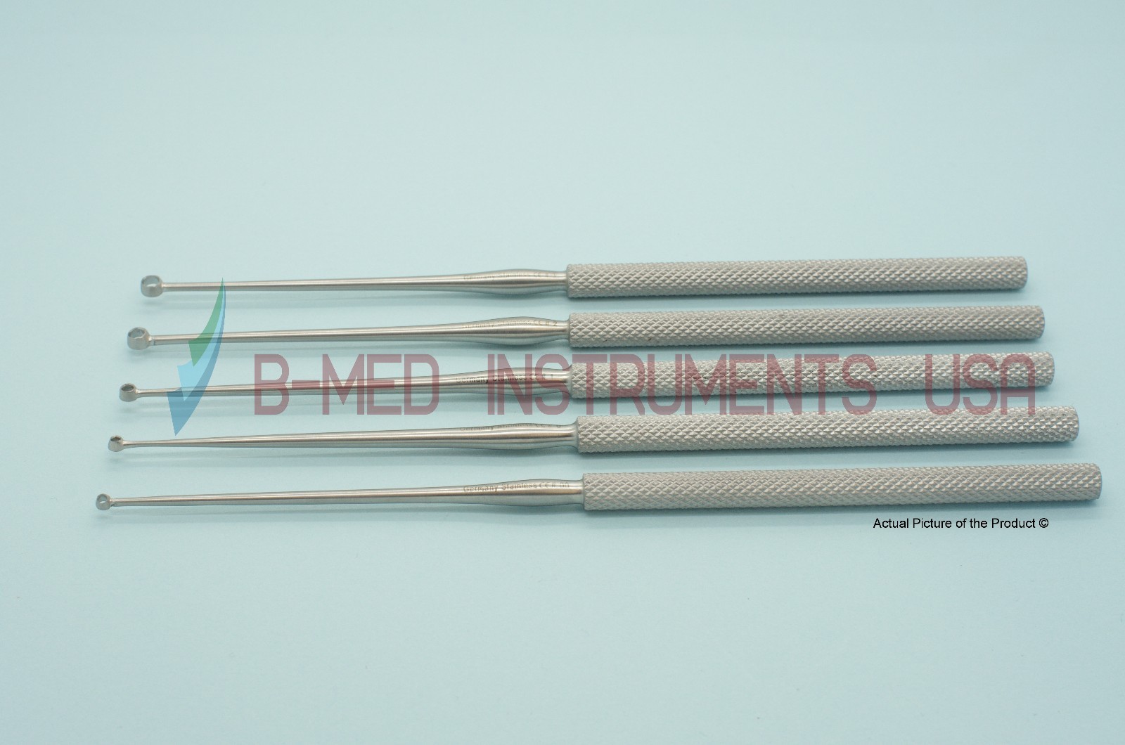 OR Grade 5 Buck Ear Curettes Straight Sharp # 00 – 0 – 1 – 2 – 3 ENT Instruments
