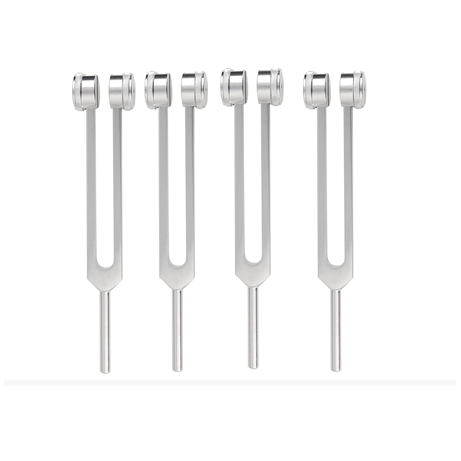 4 Pcs Tuning Fork with Weights – C 128 Surgical Medical Instruments