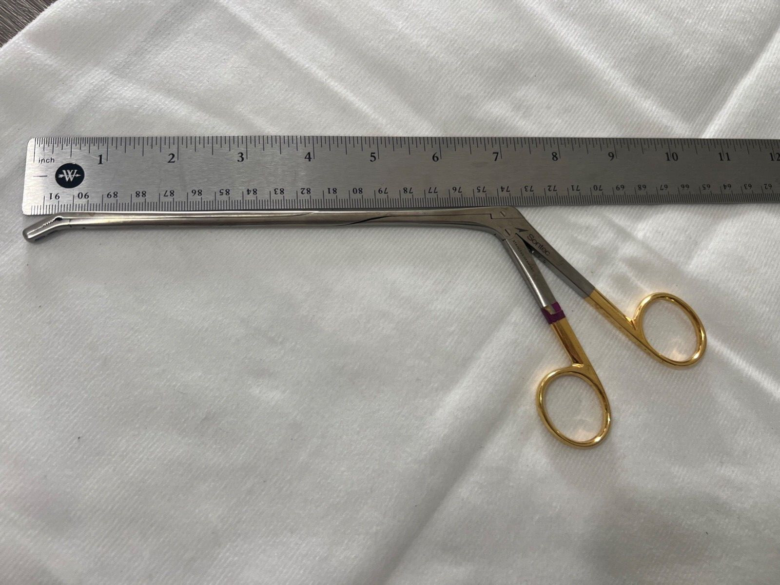 Sontec Laparoscopic Fenestrated Intervertebral Disc Ronguer Down Angle 7″ Length