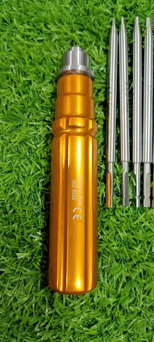 9 PC ORTHOPEDIC HEXAGONAL SCREWDRIVERS SETS ALUMINUM Quick Coupling HANDLE.