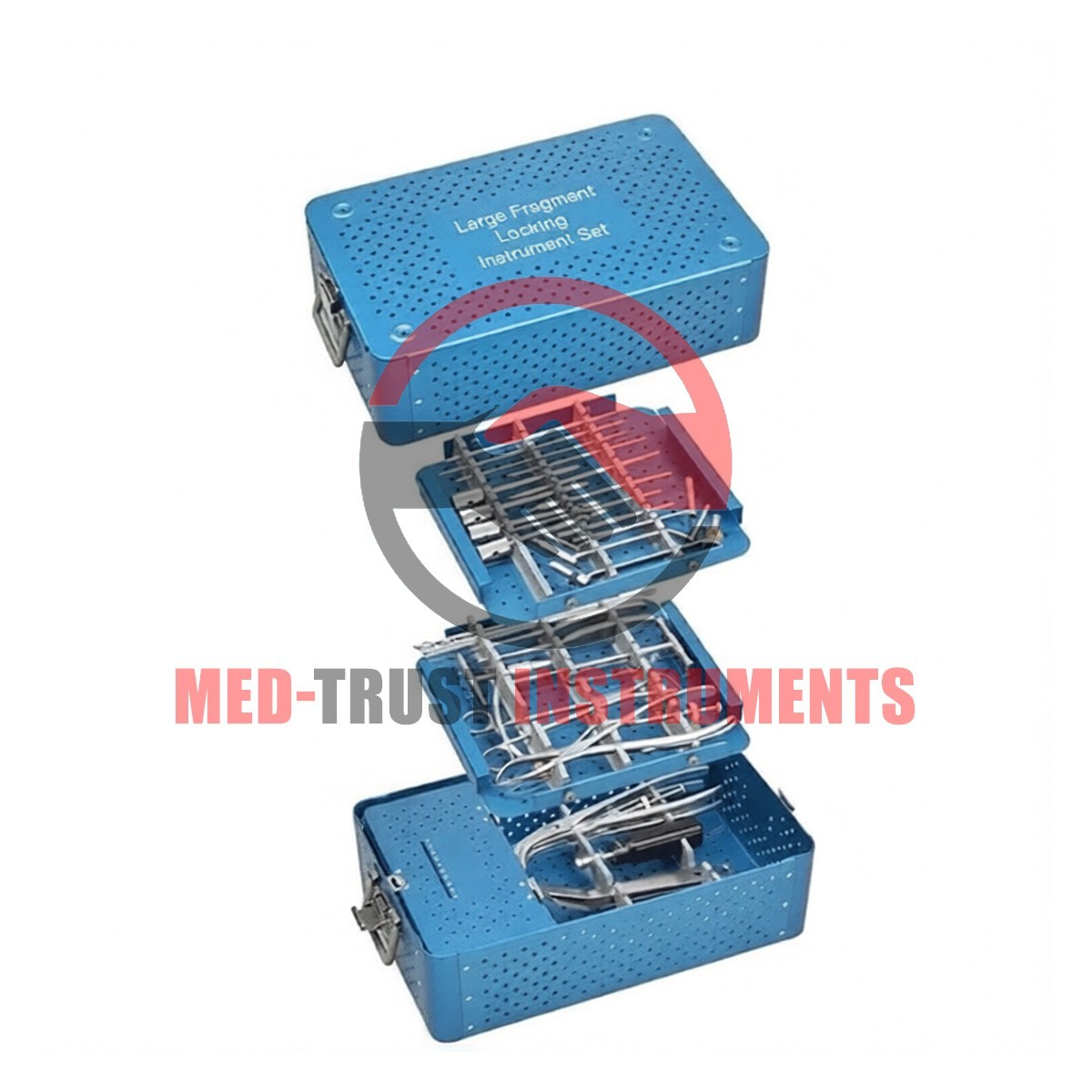 Large Fragment Locking Instrument Set , Screw Tray Orthopedic Surgical Traum