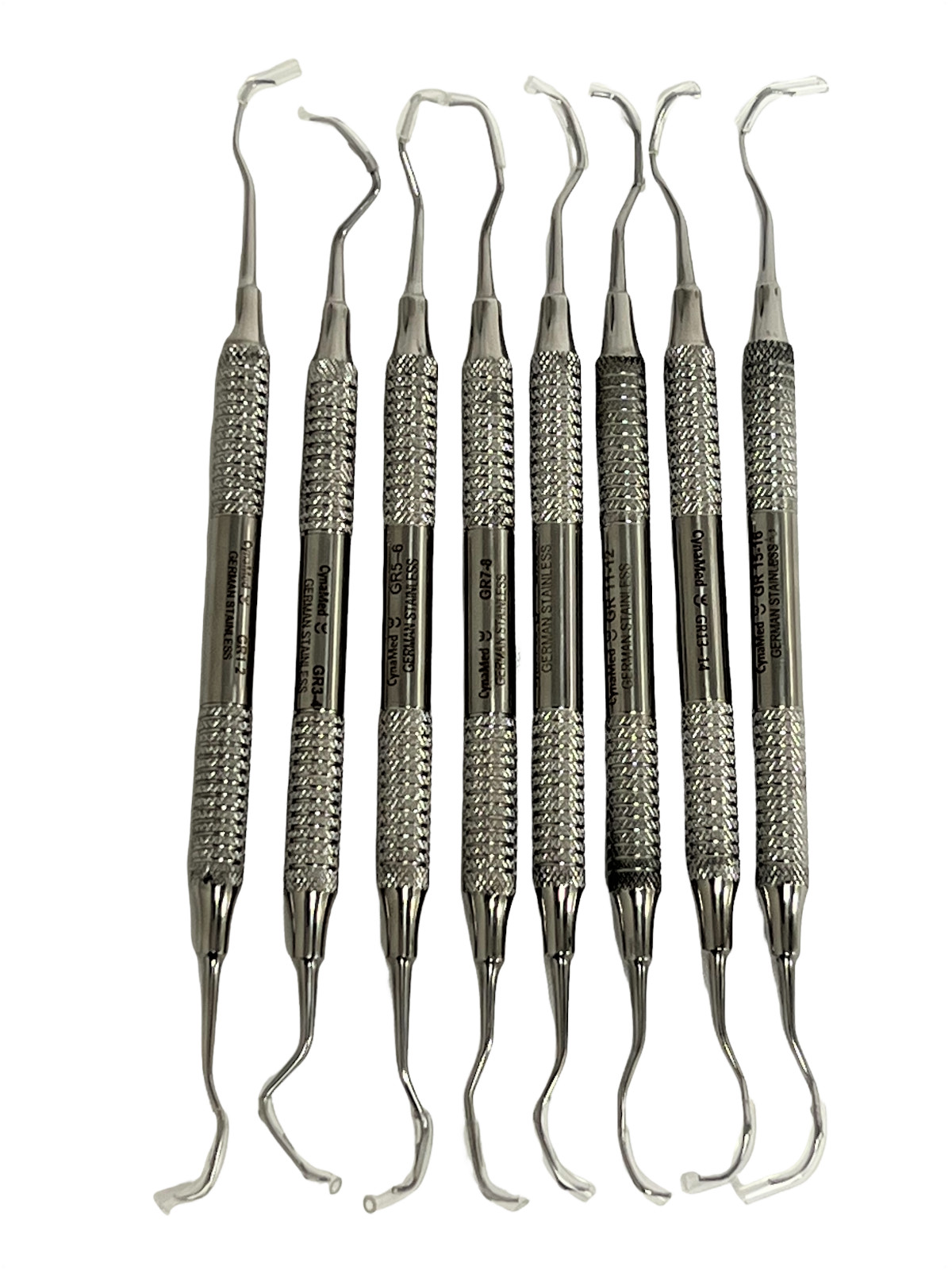 German 8 Pcs PERIODONTAL HOLLOW GRACEY CURETTE SET MEDICAL SURGICAL INSTRUMENTS