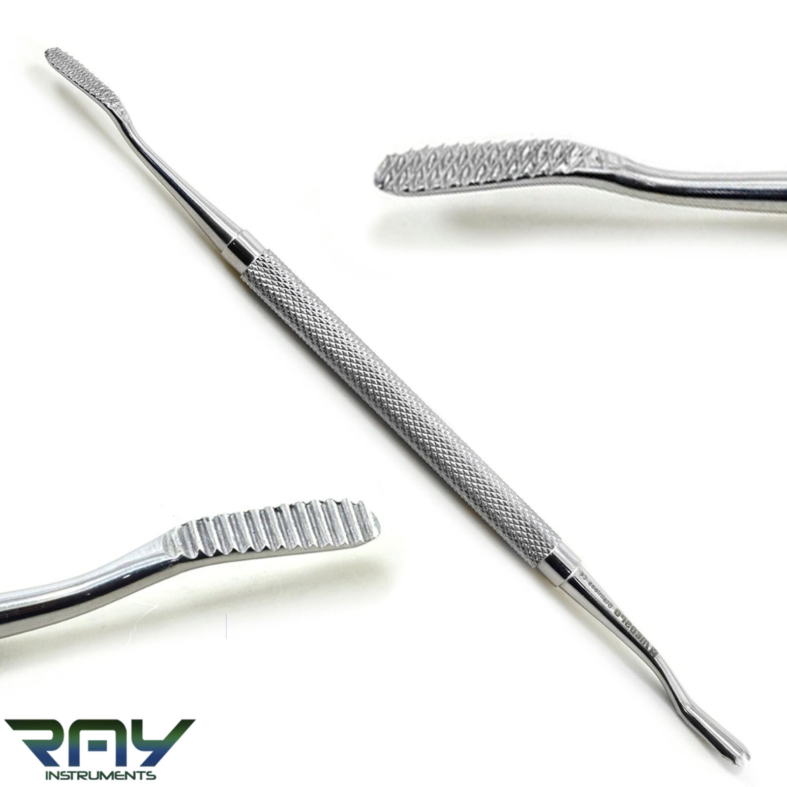 2 Pcs Dental Bone File L X 18mm, W X 6mm Double Ended Surgical Instruments