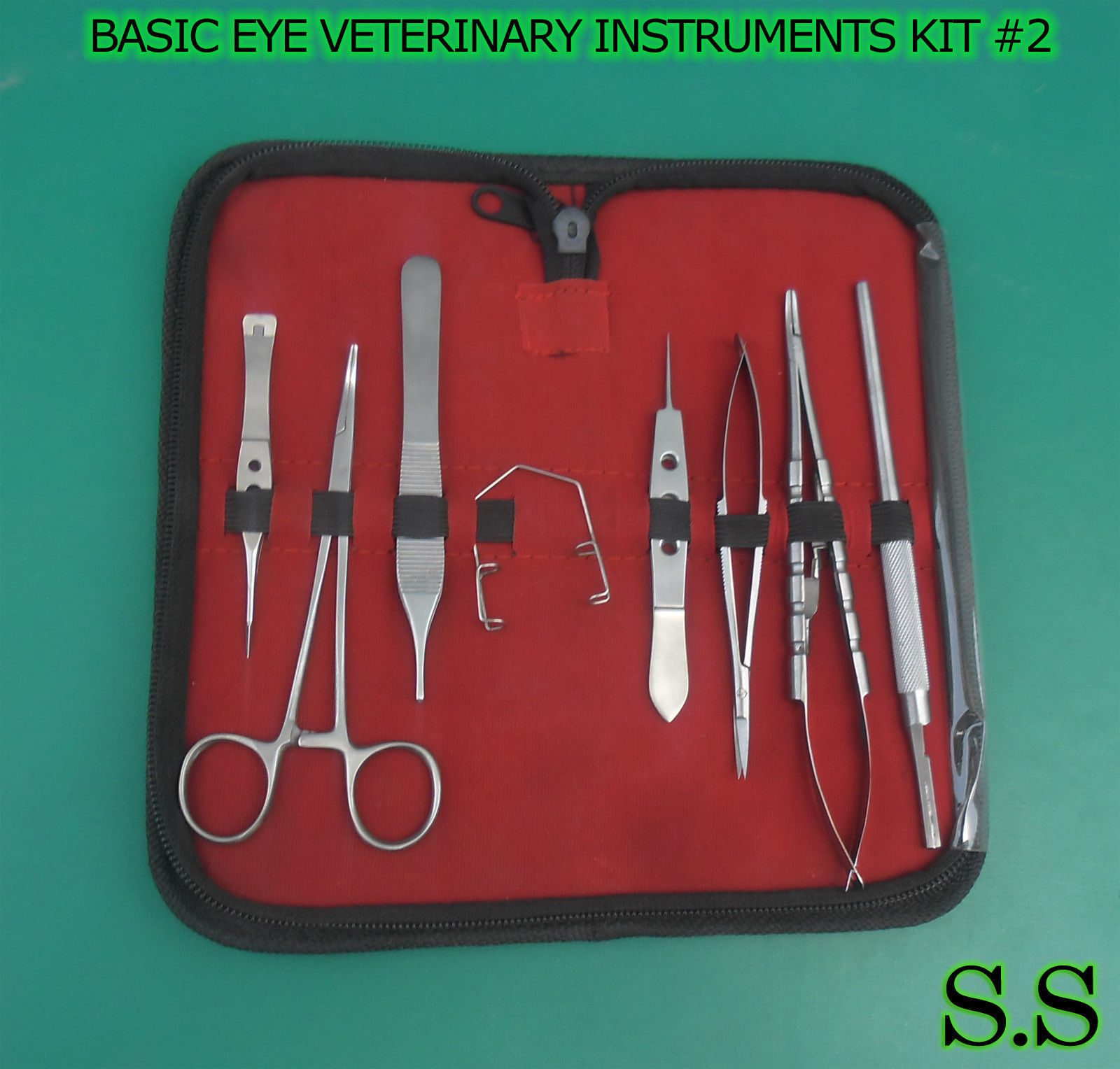8 PC O.R GRADE BASIC EYE VETERINARY MICRO SURGICAL OPHTHALMIC INSTRUMENTS KIT #2