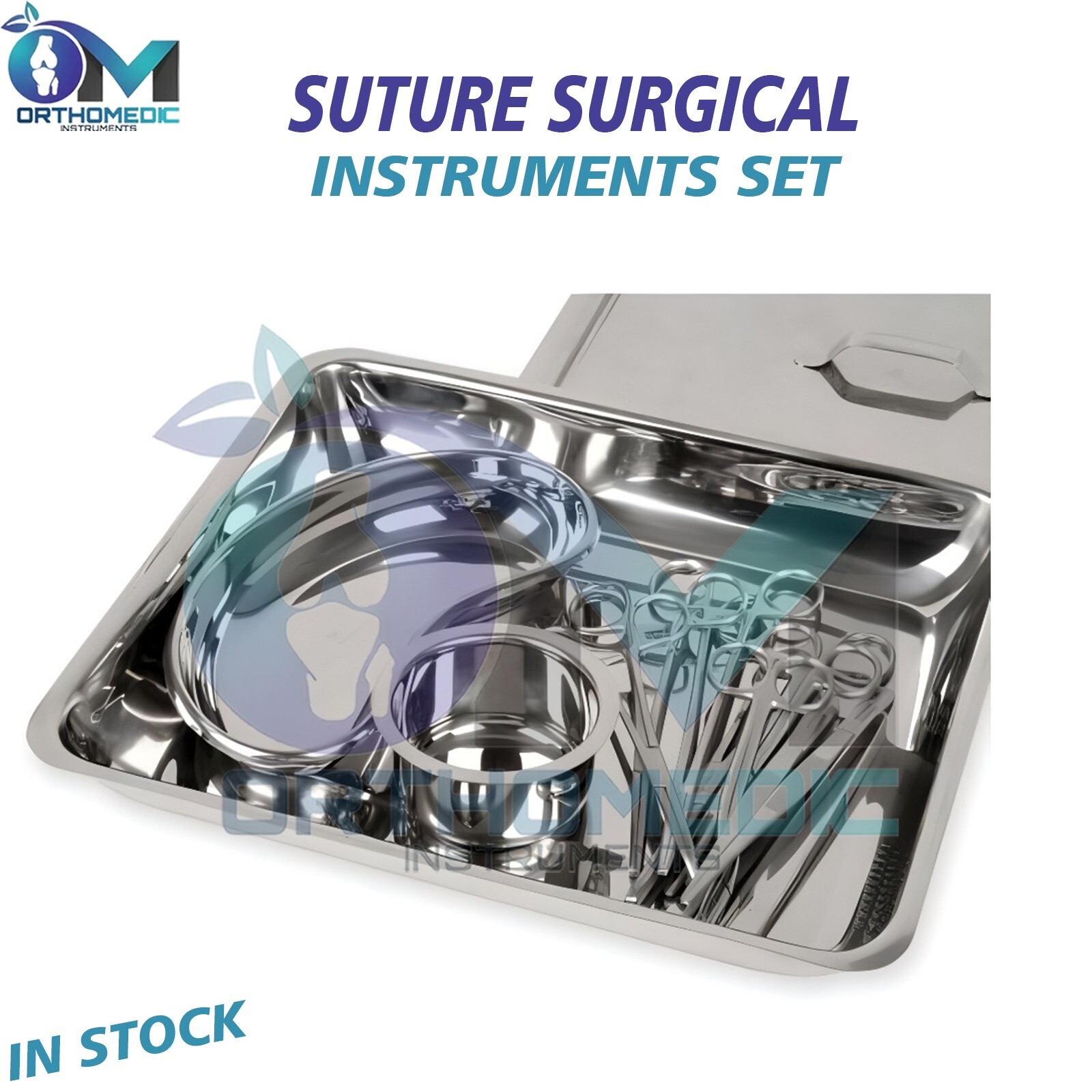 Dressing Instruments Set with Stainless steel Box 12 Pcs