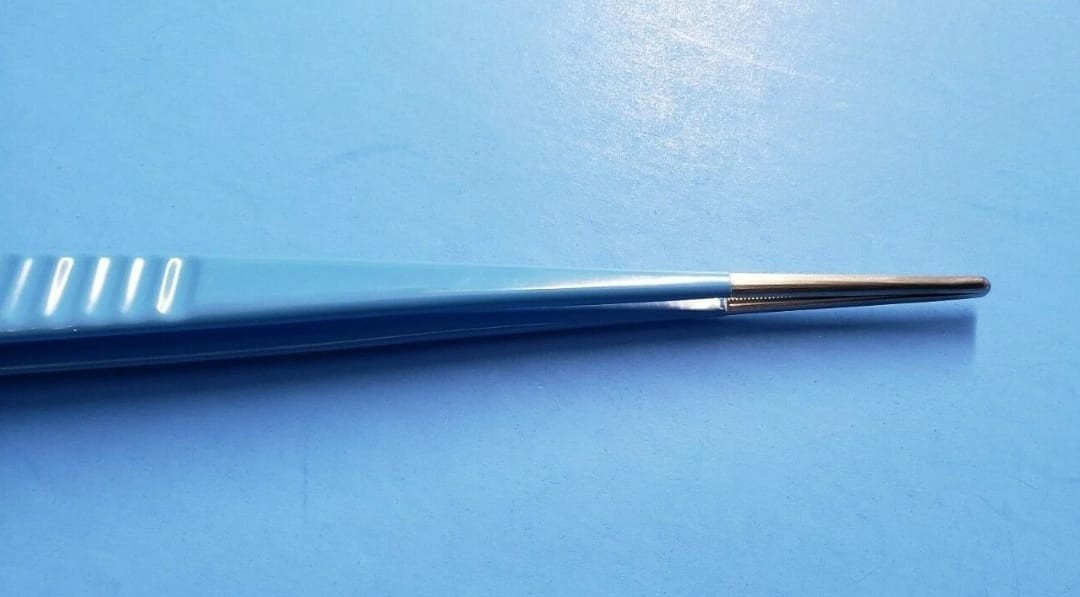 TR-258-E Debakey Tissue Forceps 9.5″ Blue Insulated 2mm Tip (Premium Quality)