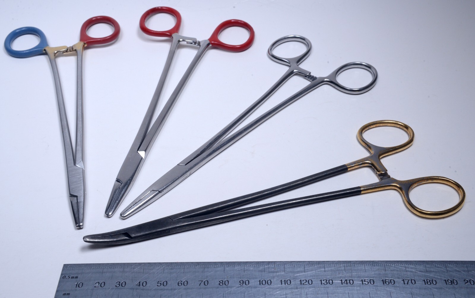 4x Needle Holder 8″ Straight Curved Stainless Steel Surgical