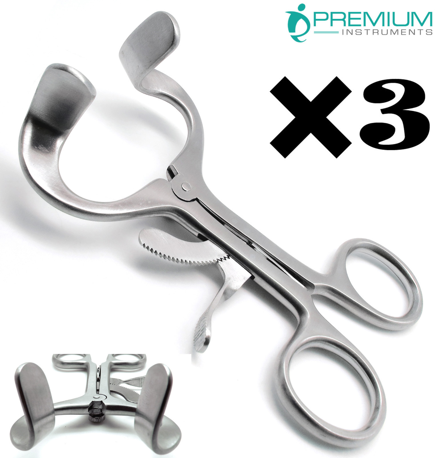 3× Dental Mouth Gag 4.5″ Surgical Mouth Opener Molt Premium Instruments