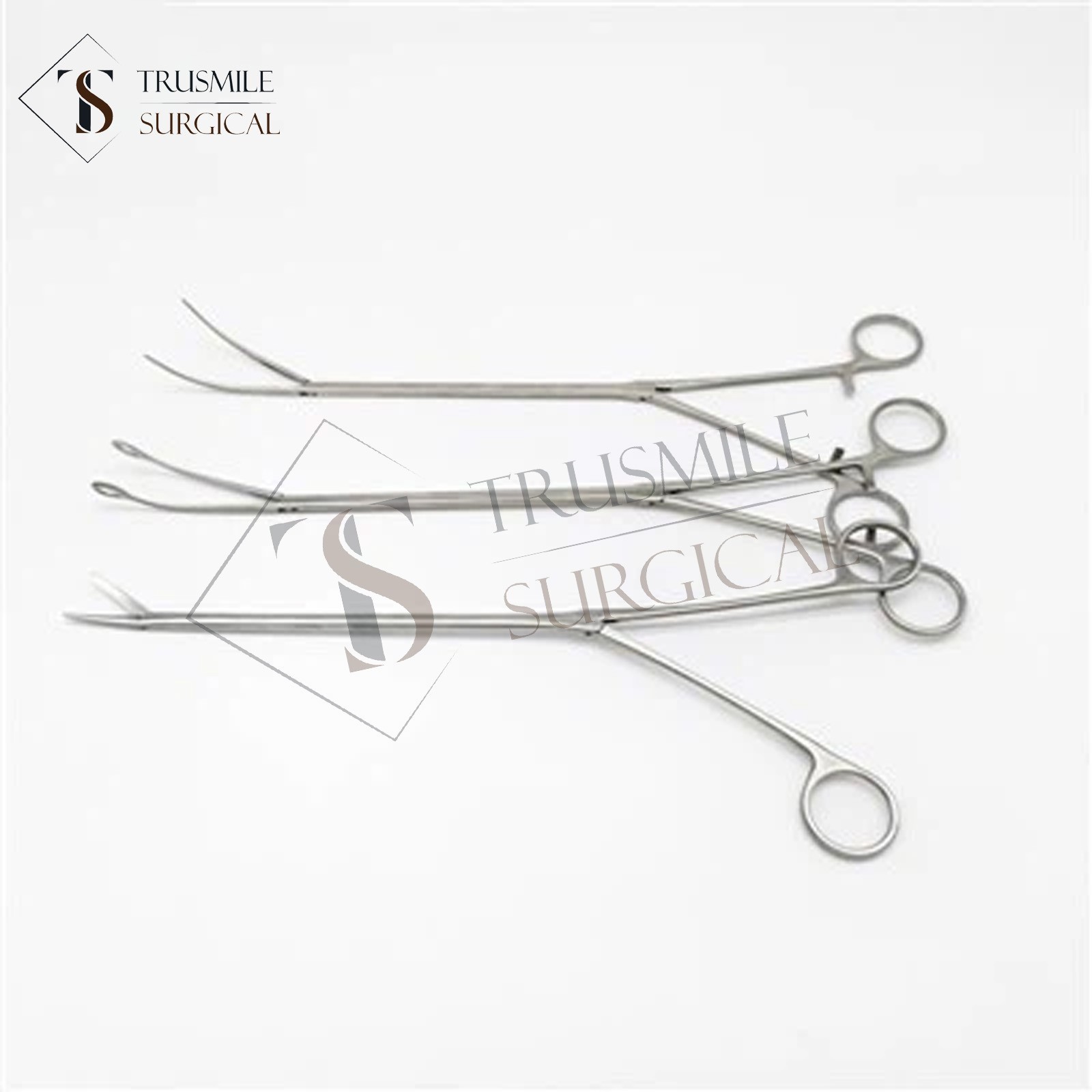 Thoracoscopic Metzenbaum Scissors Curved Dissector VATS Surgical Clamp Set 3 Pcs