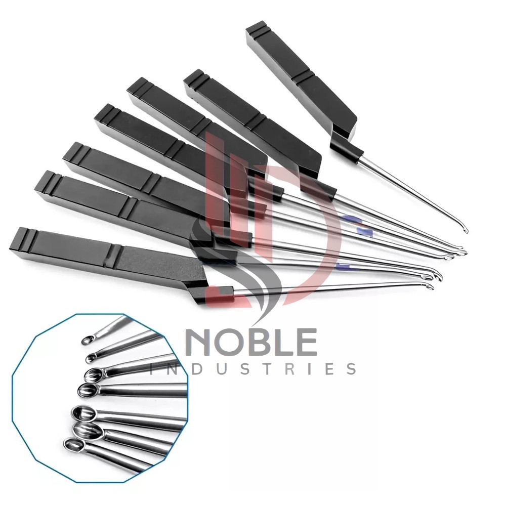 Bone Spinal Curette Microdisectomy Set of 7 Pcs Orthopedic Instruments