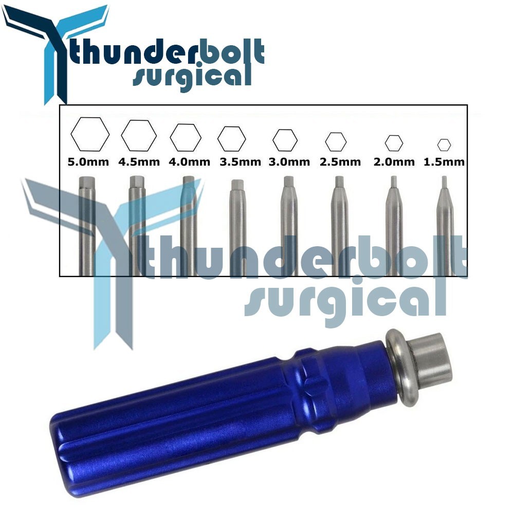 Orthopedic Bone Screwdriver Set With Quick Coupling Handle Surgical Instruments