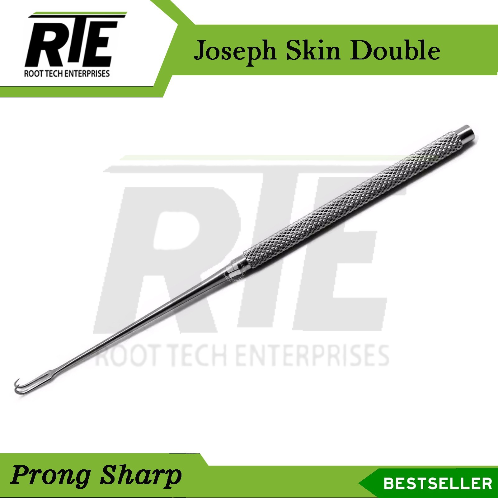 3 Pcs Joseph Double Skin Hook 5mm Sharp Prongs 6.25″ Surgical Retractor