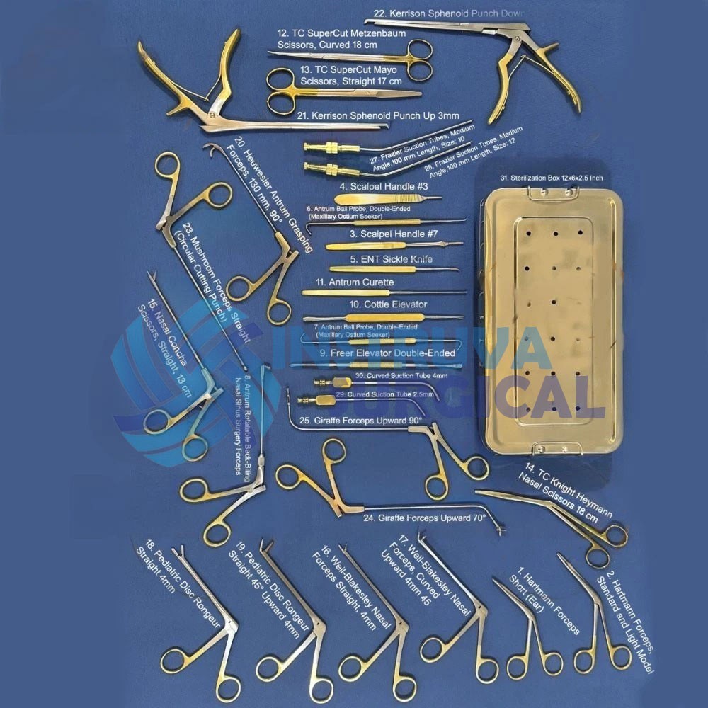 Fess Instruments Set Endoscopic Sinus Surgery A+ German Steel ENT Instruments Se