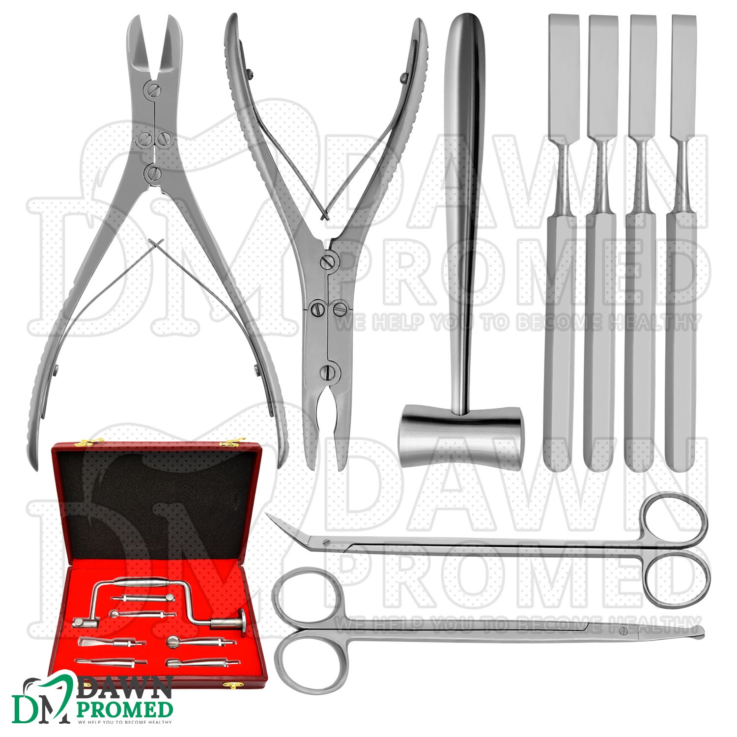 103 Pcs Neurosurgical Laminectomy Surgical Instruments Set German Grade