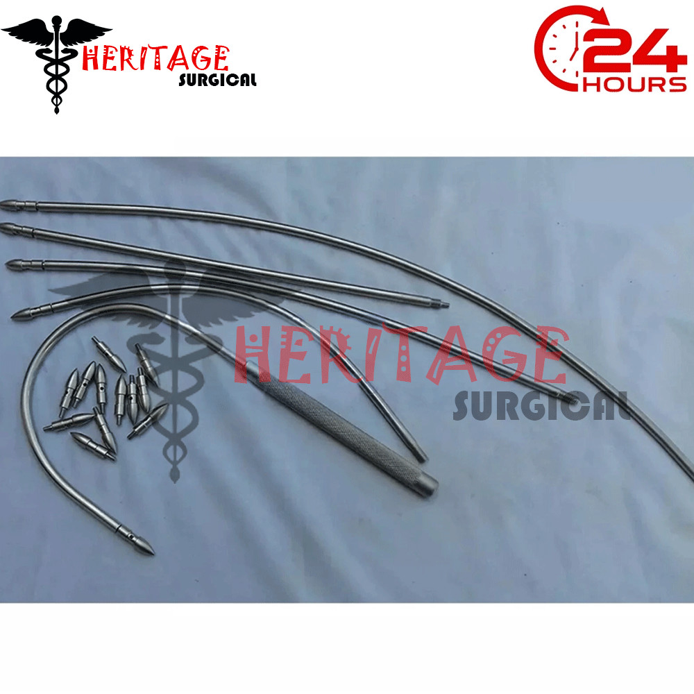 Vascular Set Fistula Tunneler Set of 17 PCS Surgical Instruments