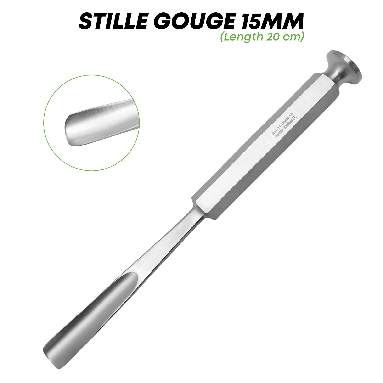 Stille Gouge 15 mm Blade 20 cm Orthopedic Instrument Stainless German Grade