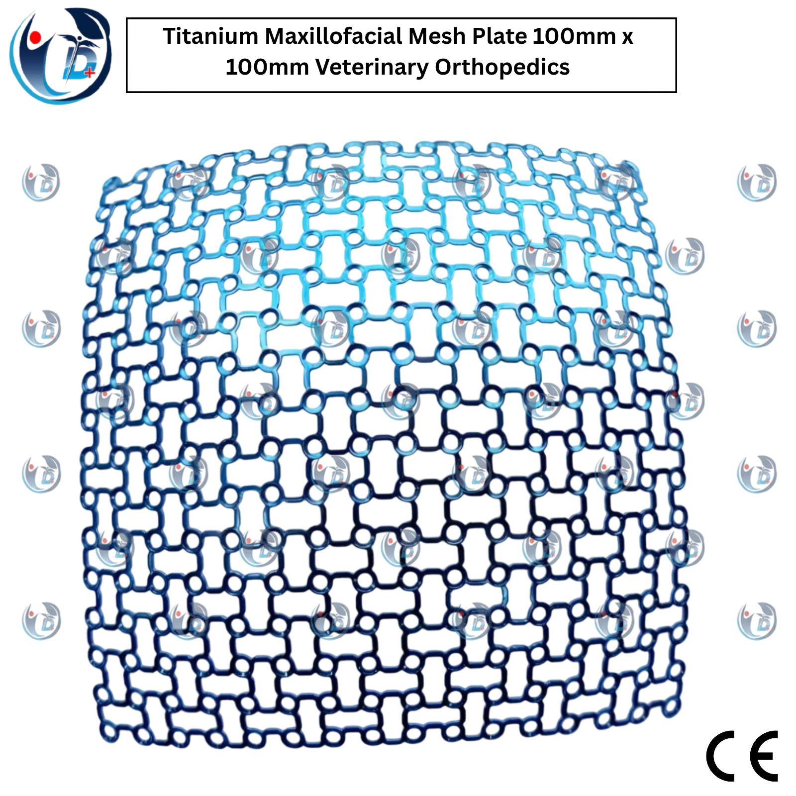 New Titanium Maxillofacial Mesh Plate 100mm x 100mm Veterinary Orthopedics
