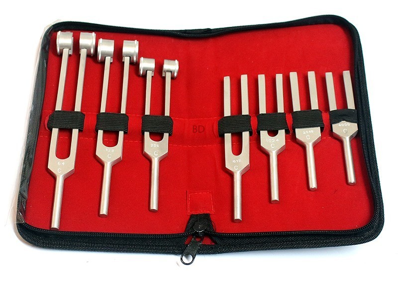 Sensory Tuning Fork Hearing Frequency Set of 7 Pieces Aluminum Alloy New