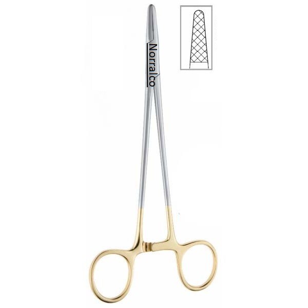 6 Mayo-Hegar Needle Holders, 5.5″,Straight, Tungsten Carbide Srtd. Jaws, Premium