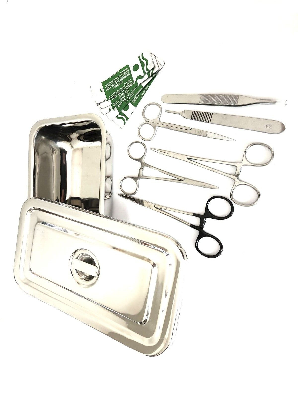 Set of 12 Pieces Basic Minor Surgery Kit Steel Box Surgical Instruments