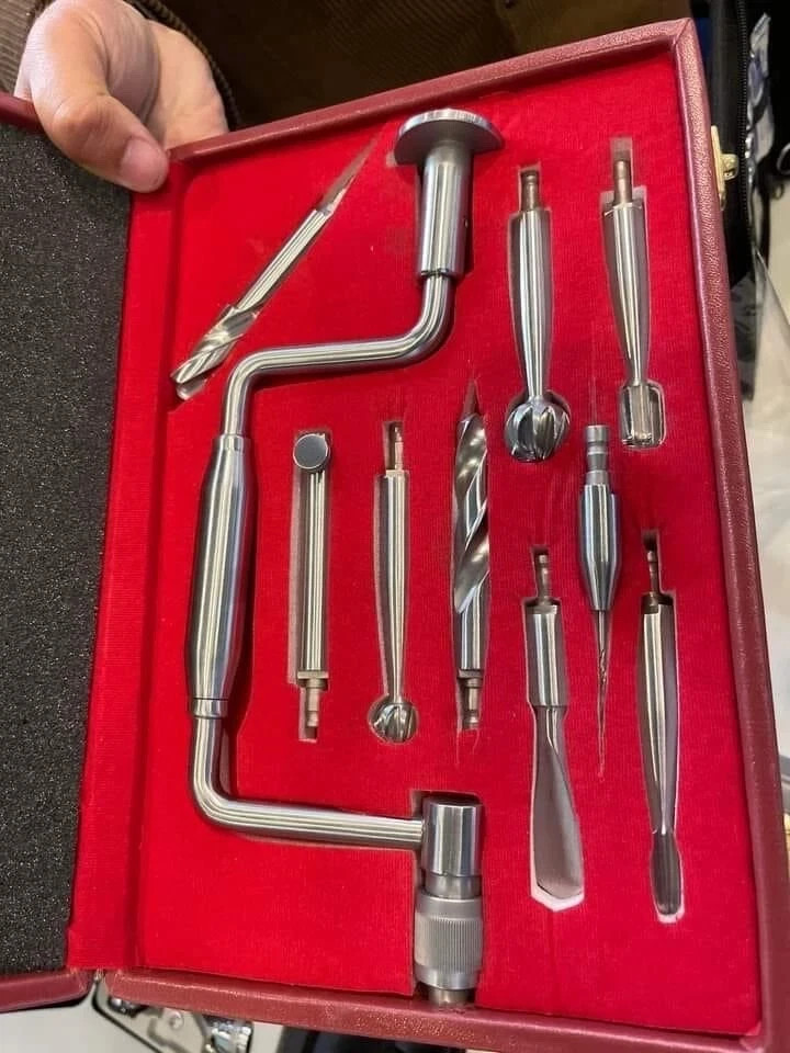 Hudson Brace Hand Drill Set 10 Pcs Orthopedic Instrument Kit With Box