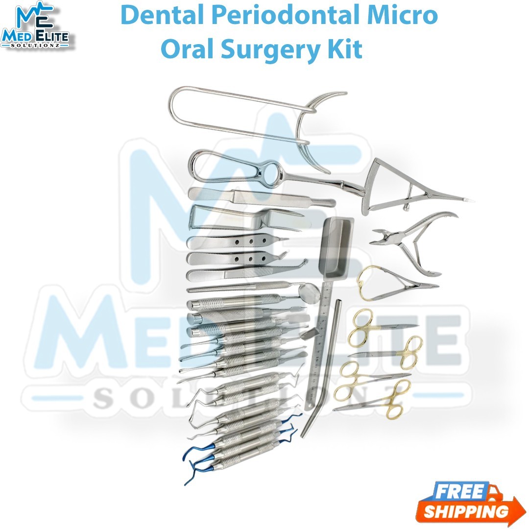 Periodontal Instruments Kit Dental Implants Surgical Orthodontics 33 PCS