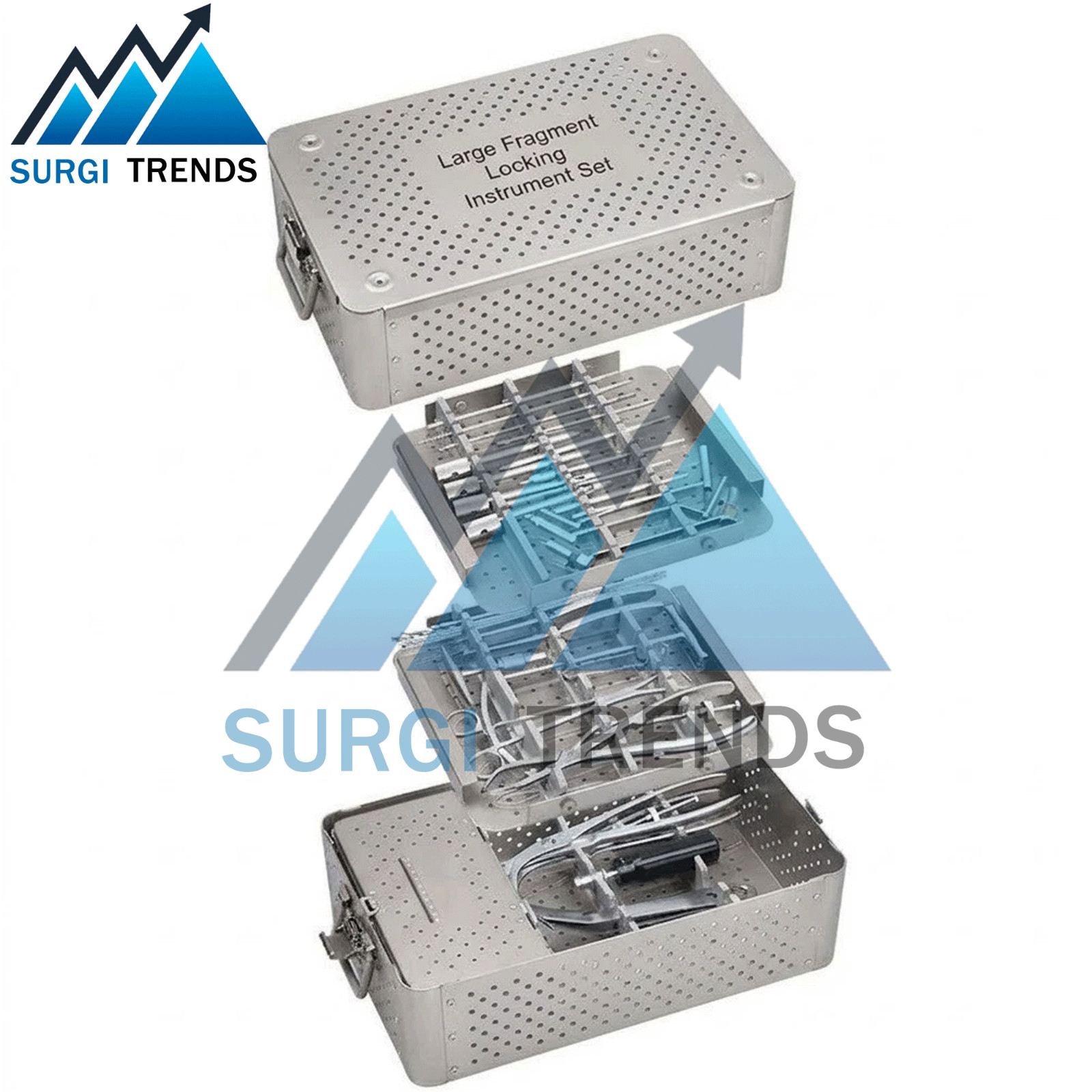 Large Fragment Locking Instrument Set , Screw Tray Orthopedic Surgical set