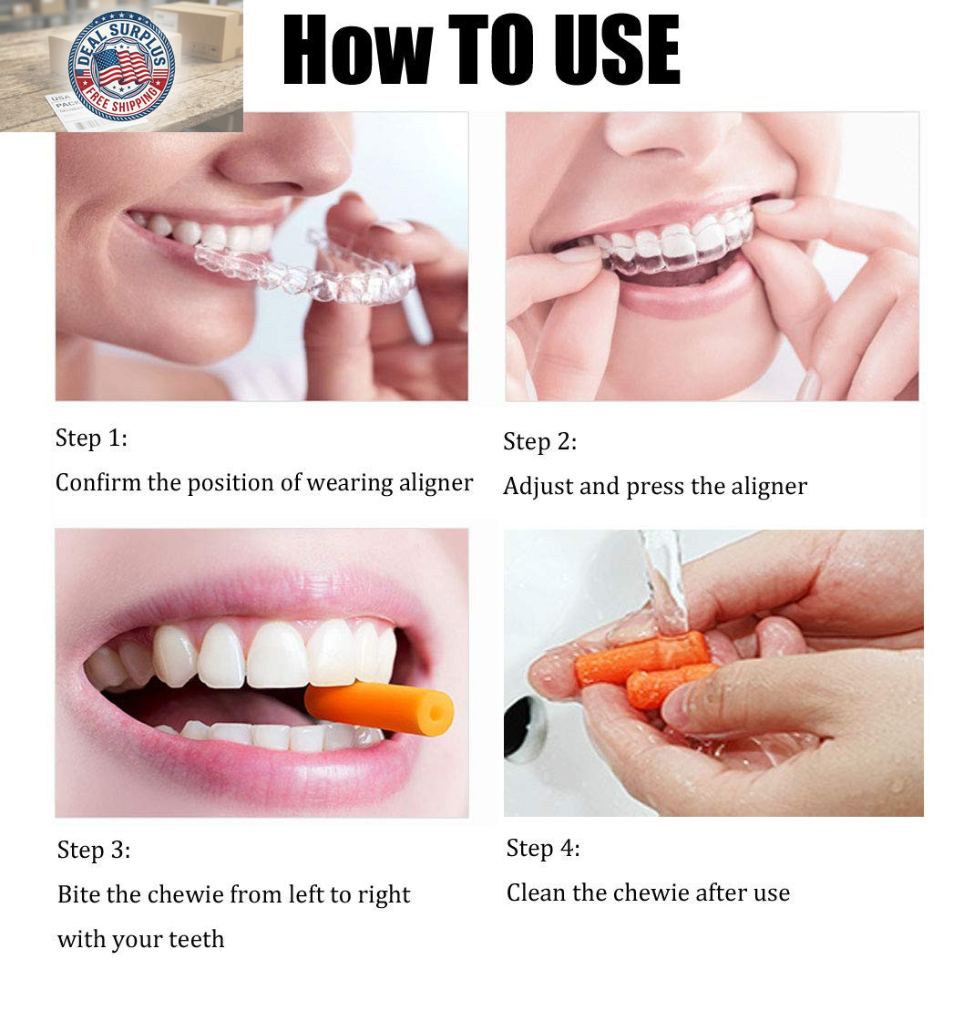 24 Pcs Colorful Orthodontic Aligner Chewies for Aligner Chompers Aligner Trays S