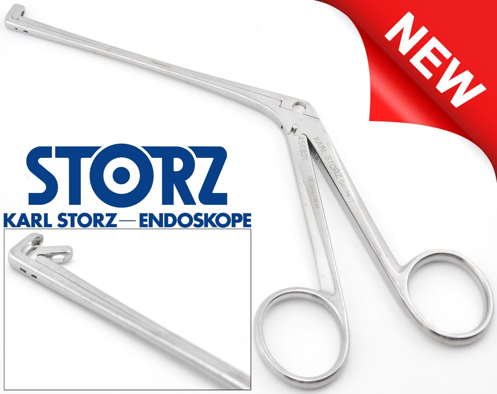 KARL STORZ 456801 Blakesley-Wilde Nasal Cutting Forceps 90° Up Bite 4×6 mm NEW