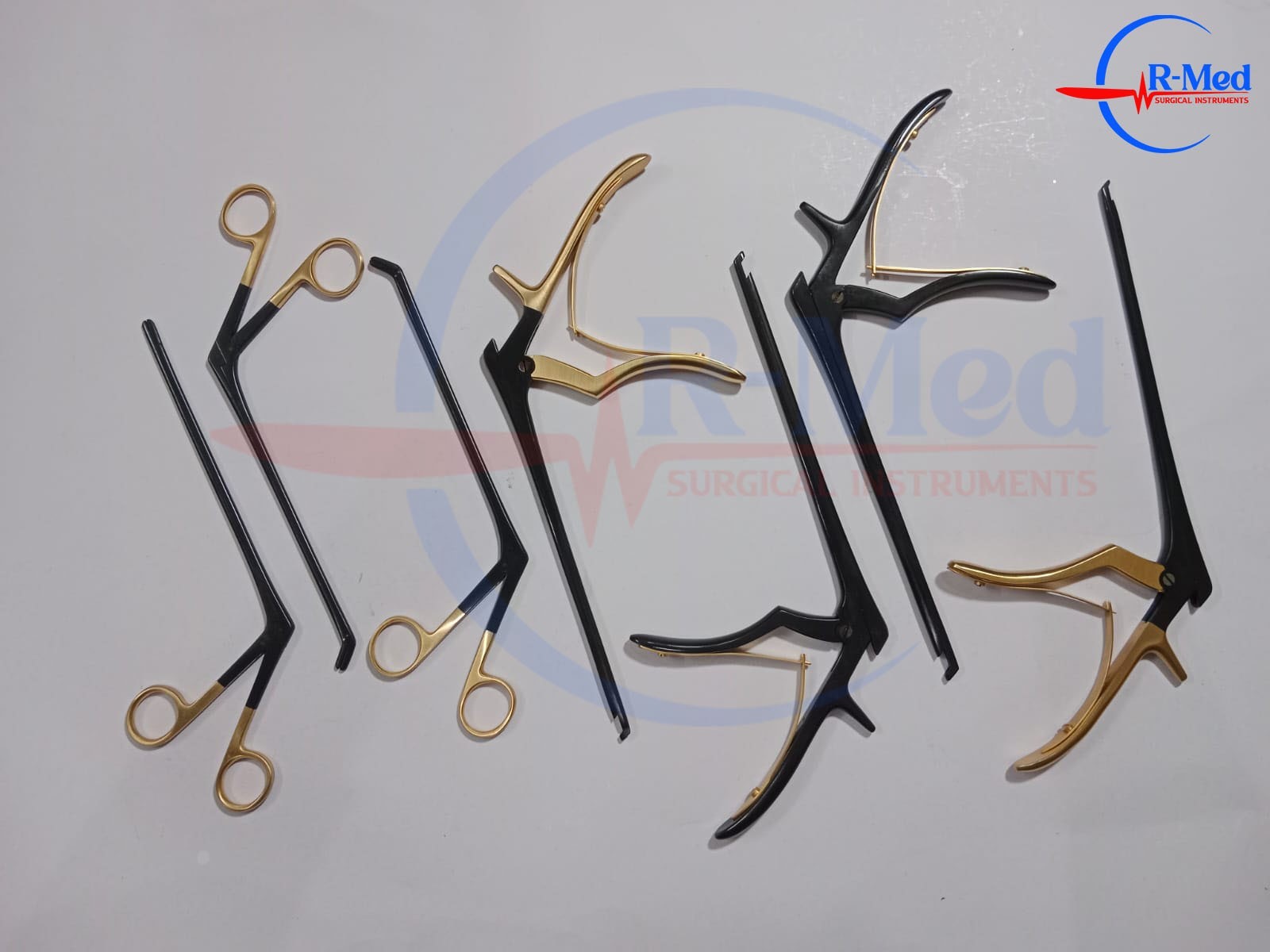 Codman karison & Cushing pituitary rongeurs surgical orthopedic black gold 7 PCs