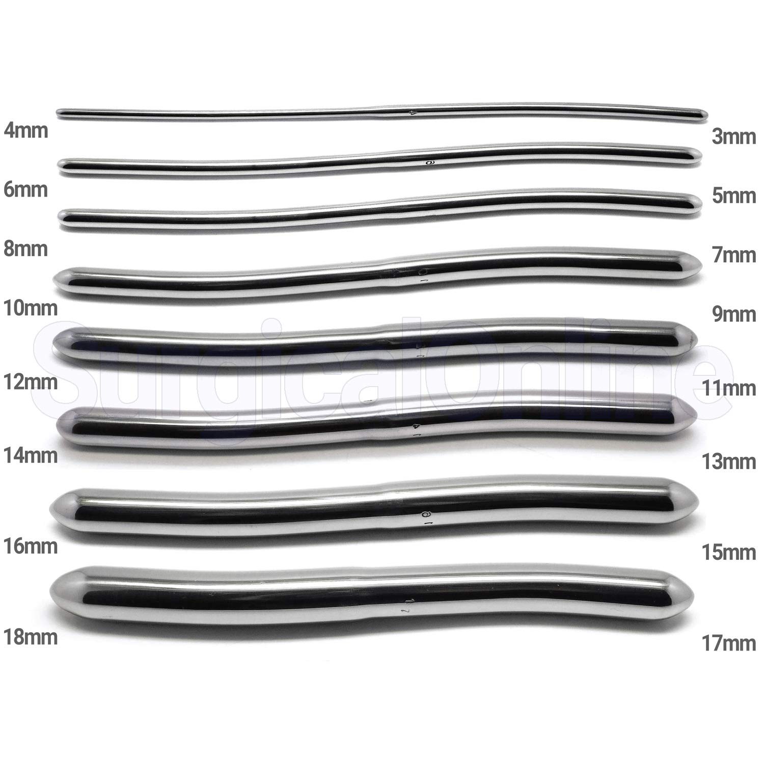 SURGICAL ONLINE 8 Hegar Medical Dilator Sounds Set 7.5inch Double Ended Instrume