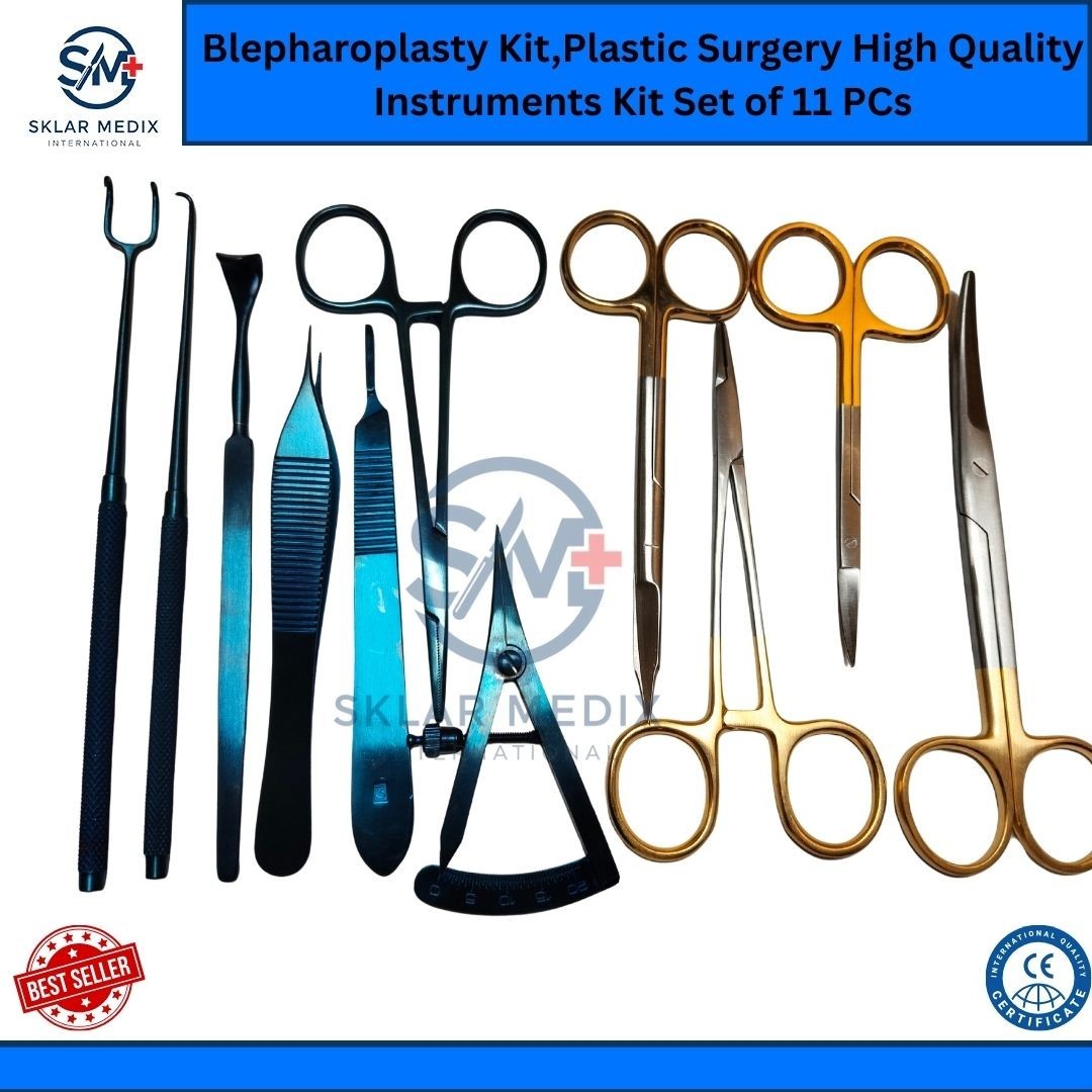 Blepharoplasty Kit,Plastic Surgery High Quality Instruments Kit Set of 11 PCS