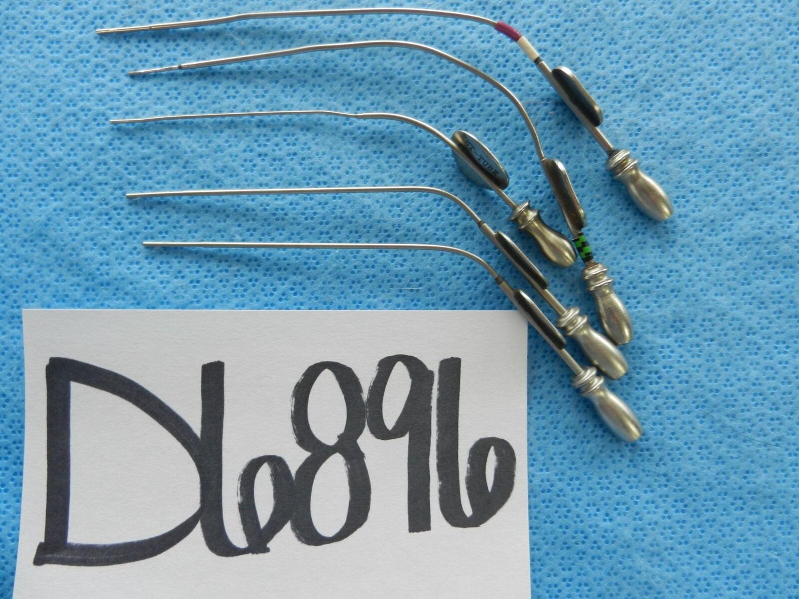 D6896 V. Mueller Pilling Weck Neuro Surgical Spinal Suction Tubes Lot of 5 3FR