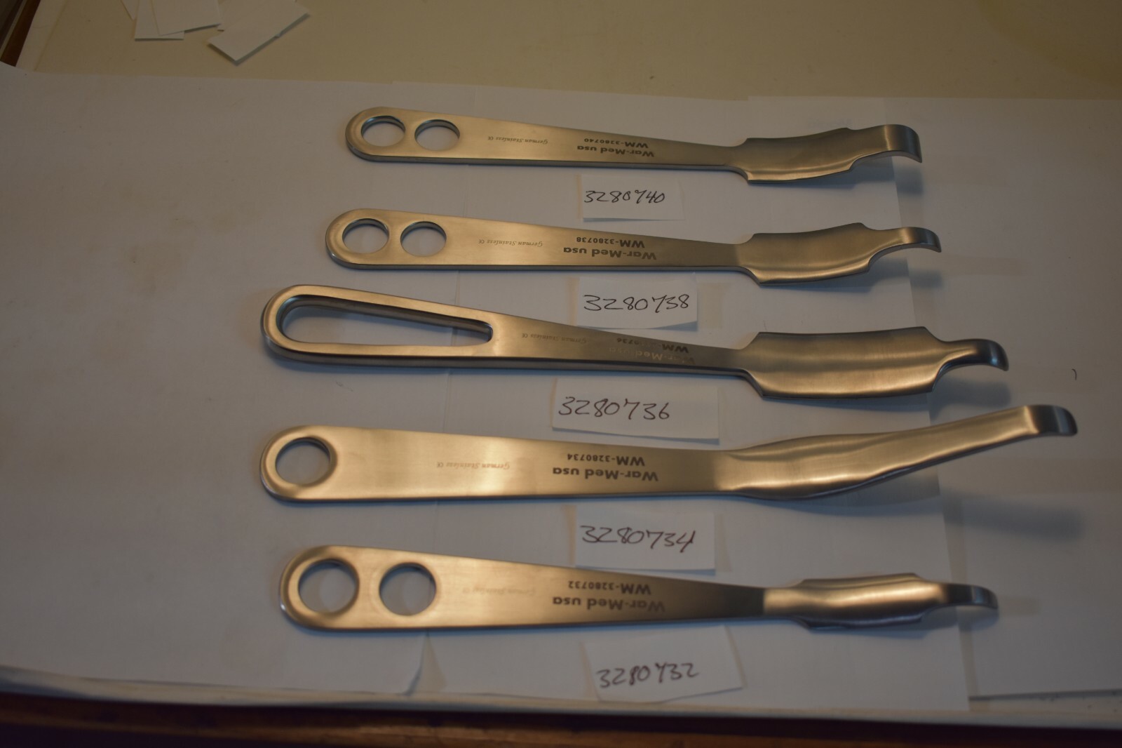 WM 3280732+34+36+38+740 Hohmann Retractor W 15+25+30+25+25mm B 4.5+12+10+8+16mm