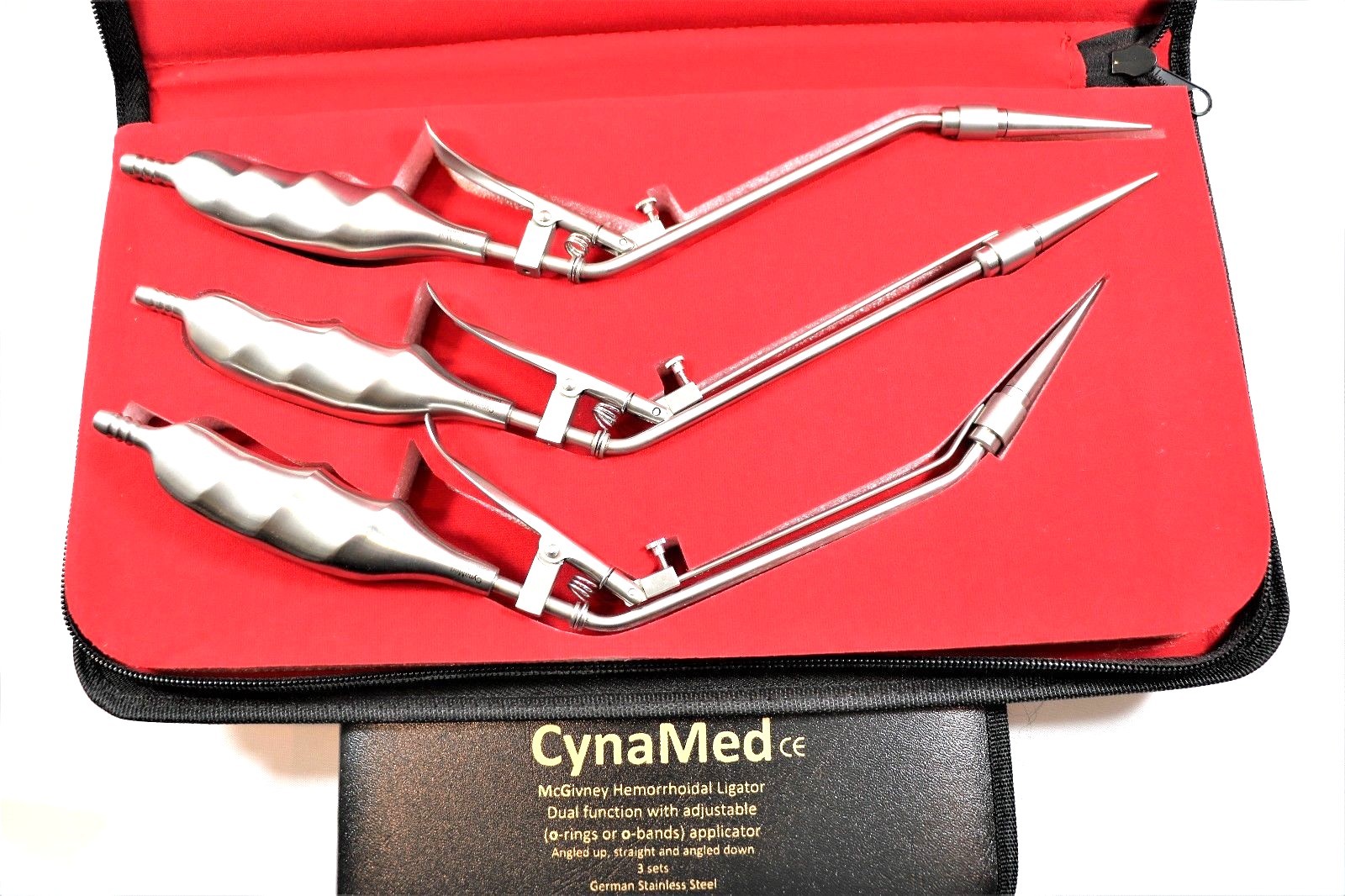 SET OF 3 Hemorrhoid Suction Ligator Rectal Surgical Instrument STR+ANGLE DOWN+UP