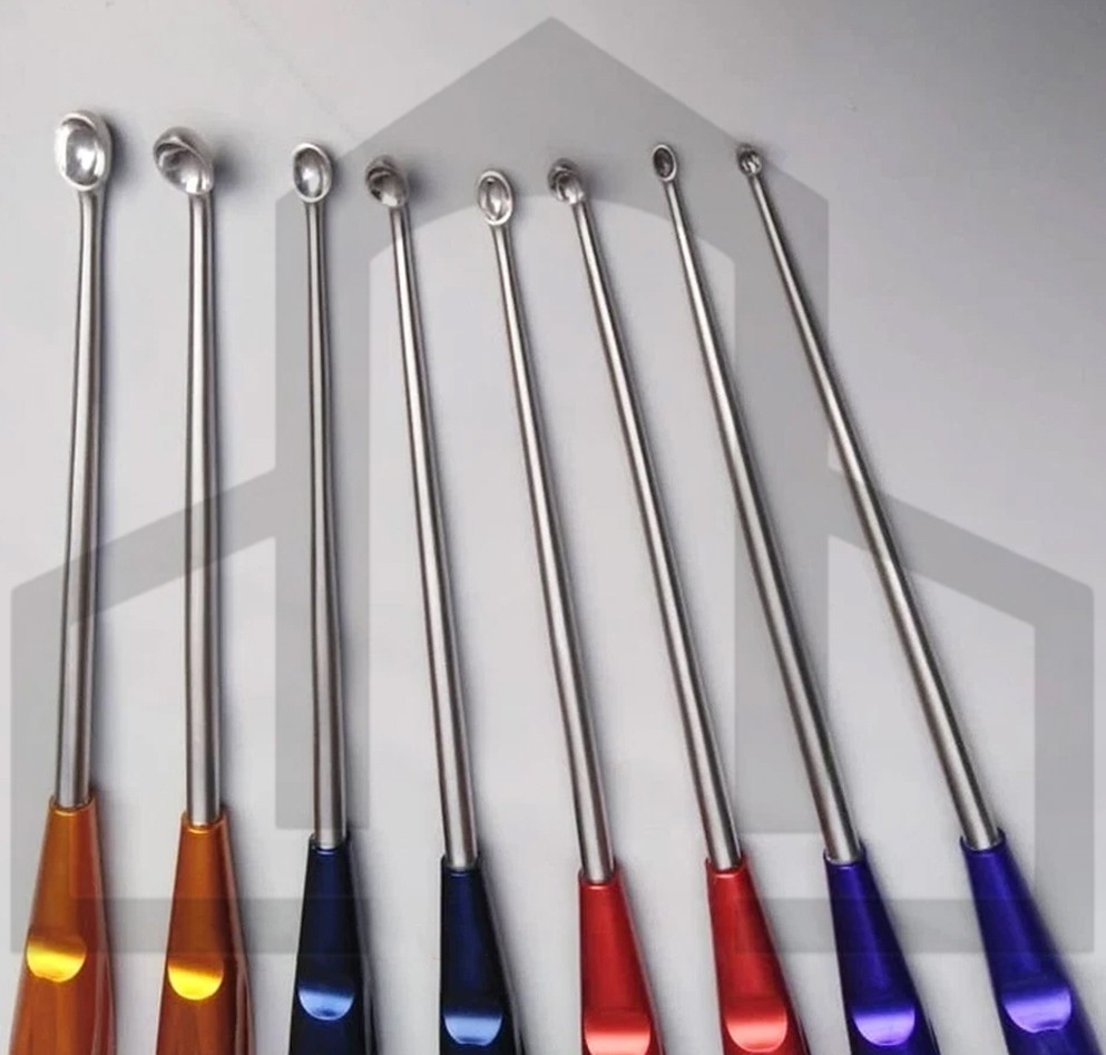 Volkmann Bone Curette Set 8 PCS Colorful Orthopedic Surgical Instruments