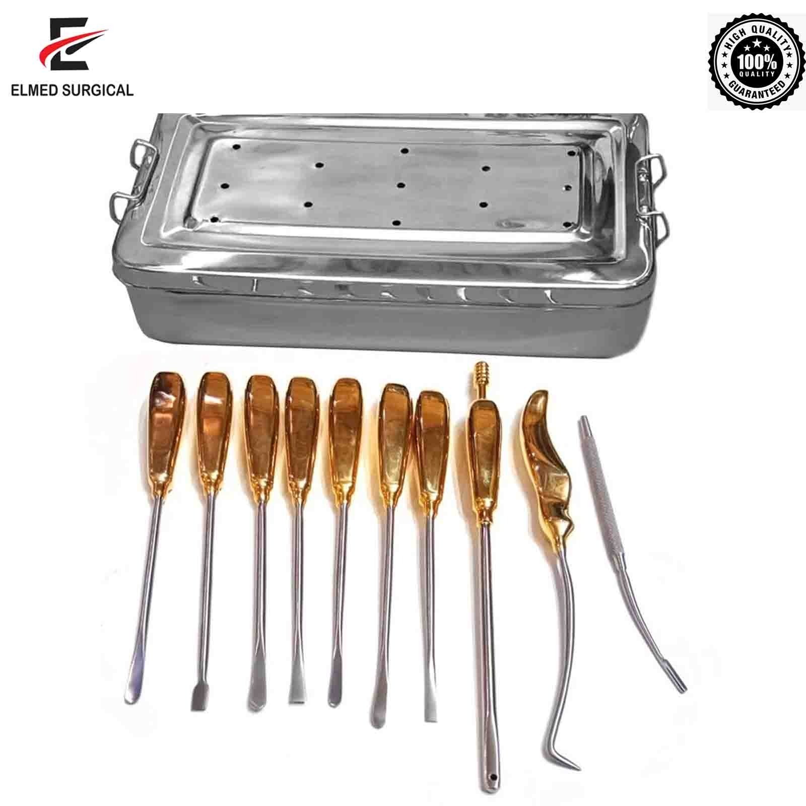 Daniel Endoscopic Forehead Lift Dissectors 10 Pcs Set Ficial Plastic Surgery