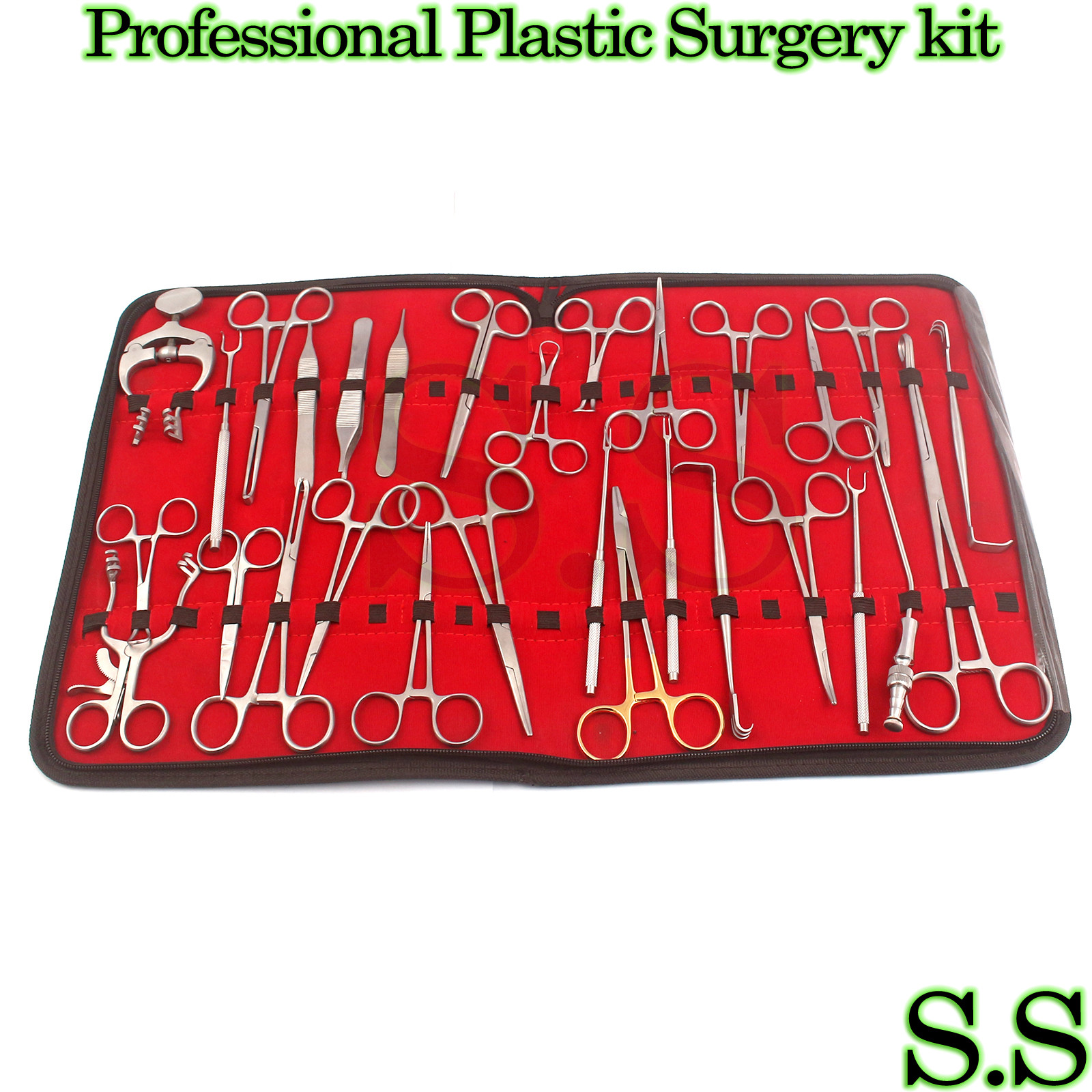 36 Pcs Professional Plastic Surgery Kit Surgical Instruments