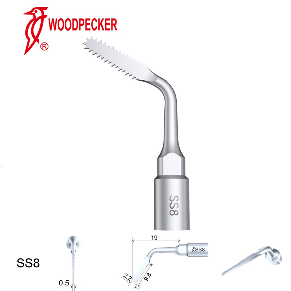 Woodpecker Dental Perio Bone Surgery Tips SS8 for Surgic Smart & AI Surgery