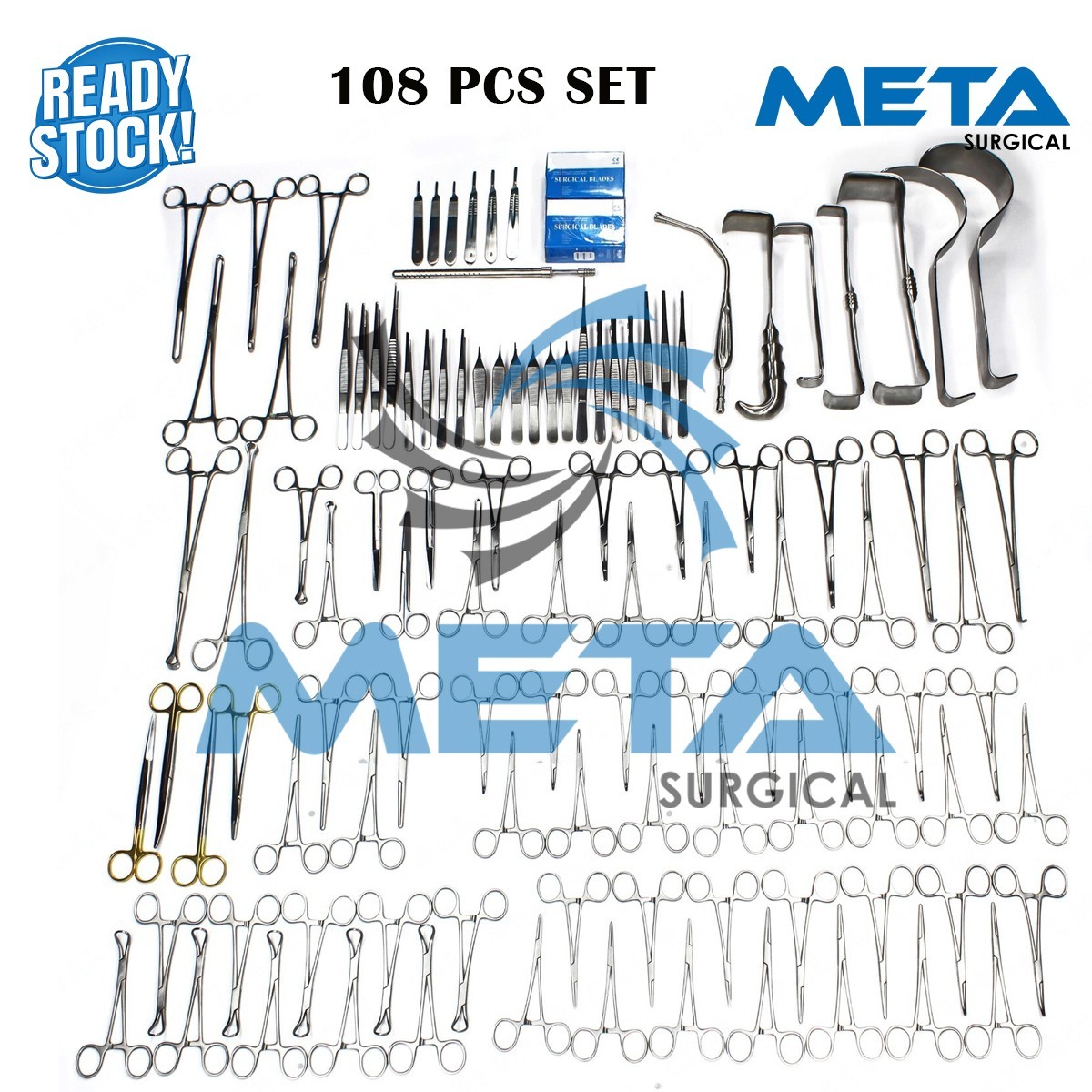 New 108-Pcs Set Laparotomy Instruments MedicalSurgical Abdominal Surgery Kit