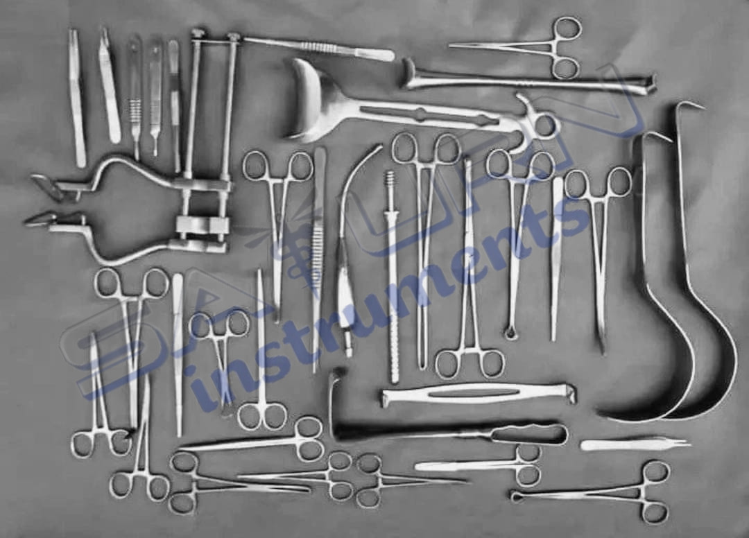 General Surgery Basic Laparotomy Surgical Instruments 34 PCS Set