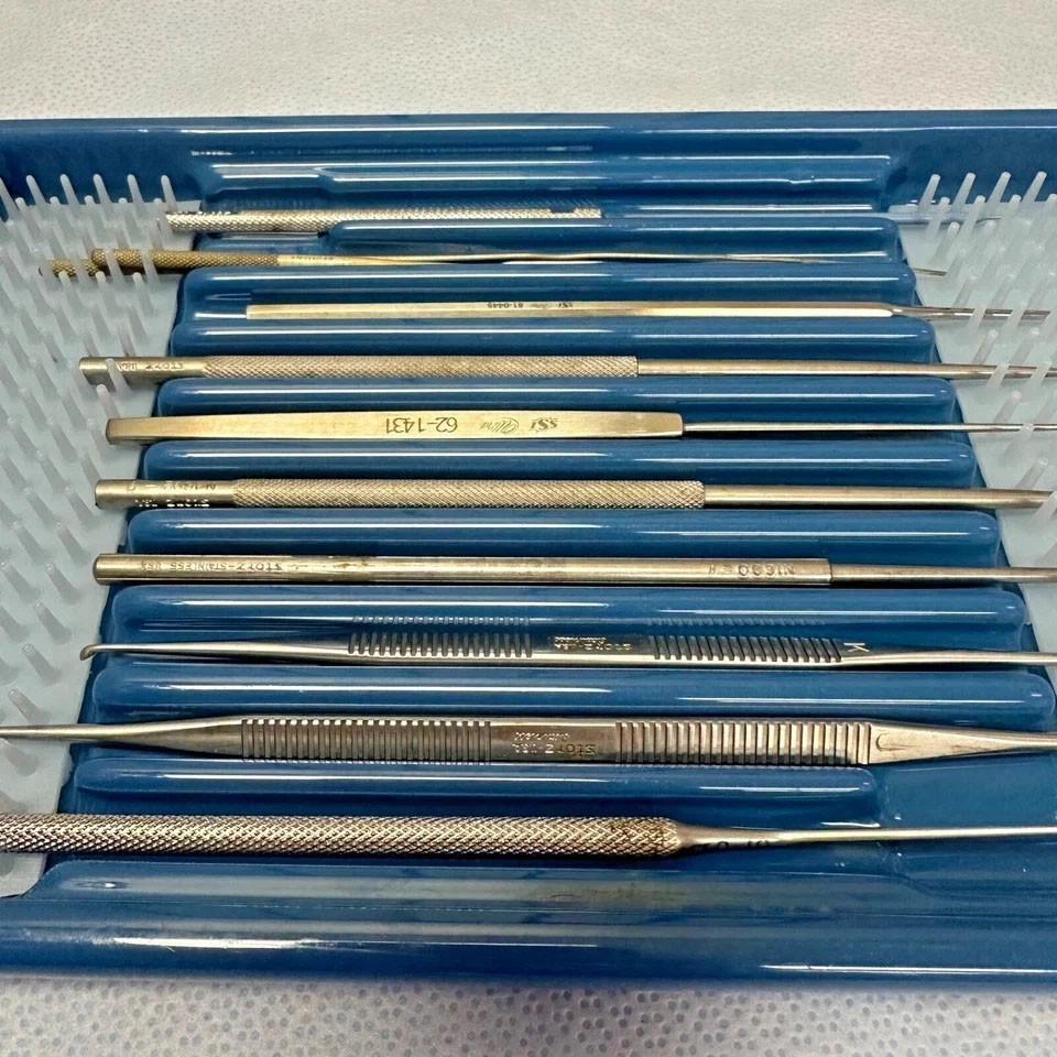 11 Piece Storz ENT Ear Pick Set , ENT Instrument Set Otology Curette Set w/ Case