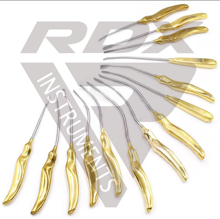 Endoscopic Aesthetic Forehead Facelift & Forehead Dissectors Set of 14 Pcs plast