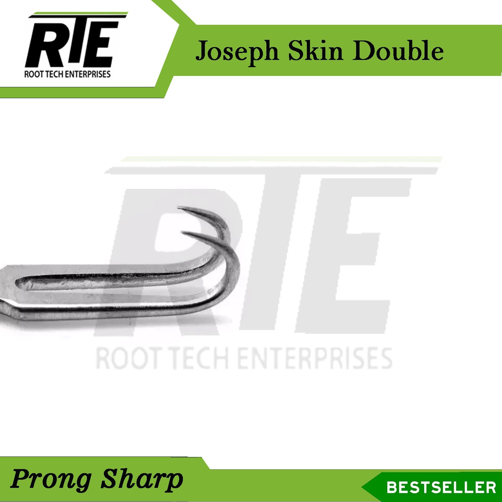 3 Pcs Joseph Double Skin Hook 5mm Sharp Prongs 6.25″ Surgical Retractor