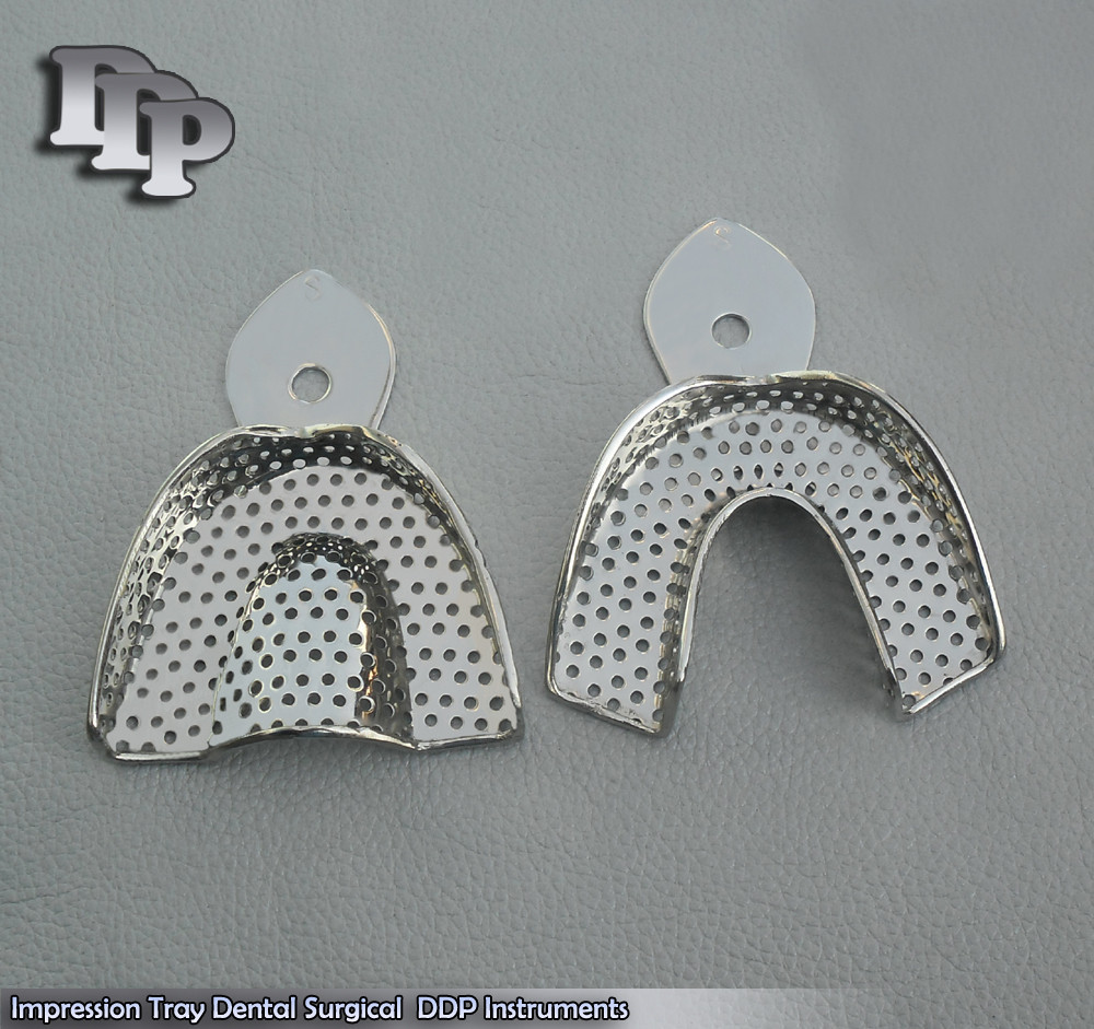 Dental Impression Trays Perforated Set Of 2 pcs # S Surgical Instruments